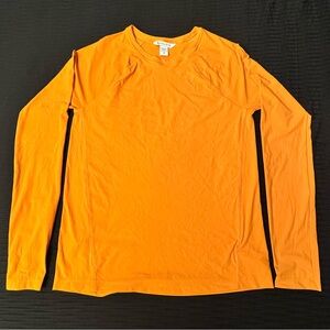 Athleta Women’s Top Shirt Size XS Longsleeve Orange Yoga Athletic Workout